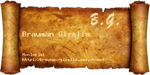 Brauman Gizella névjegykártya